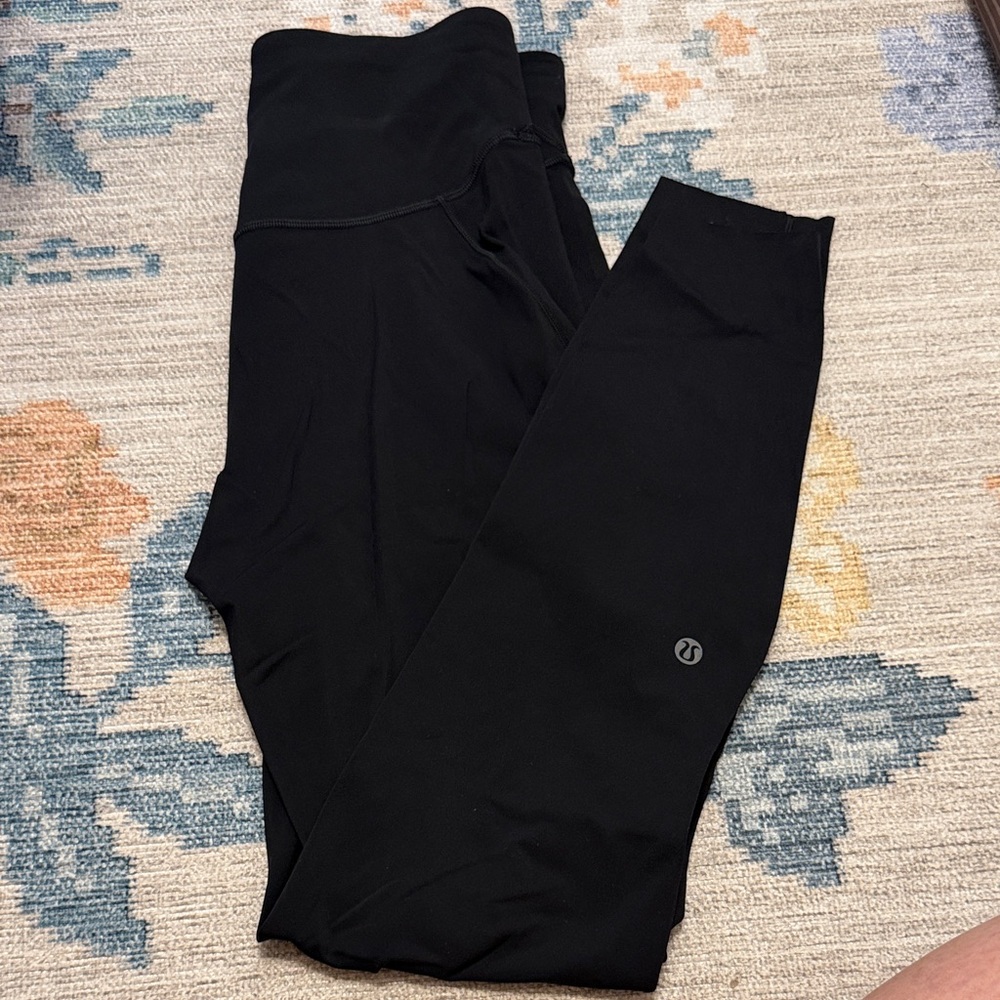 lululemon athletica Base Pace Black Leggings with Reflective Logo